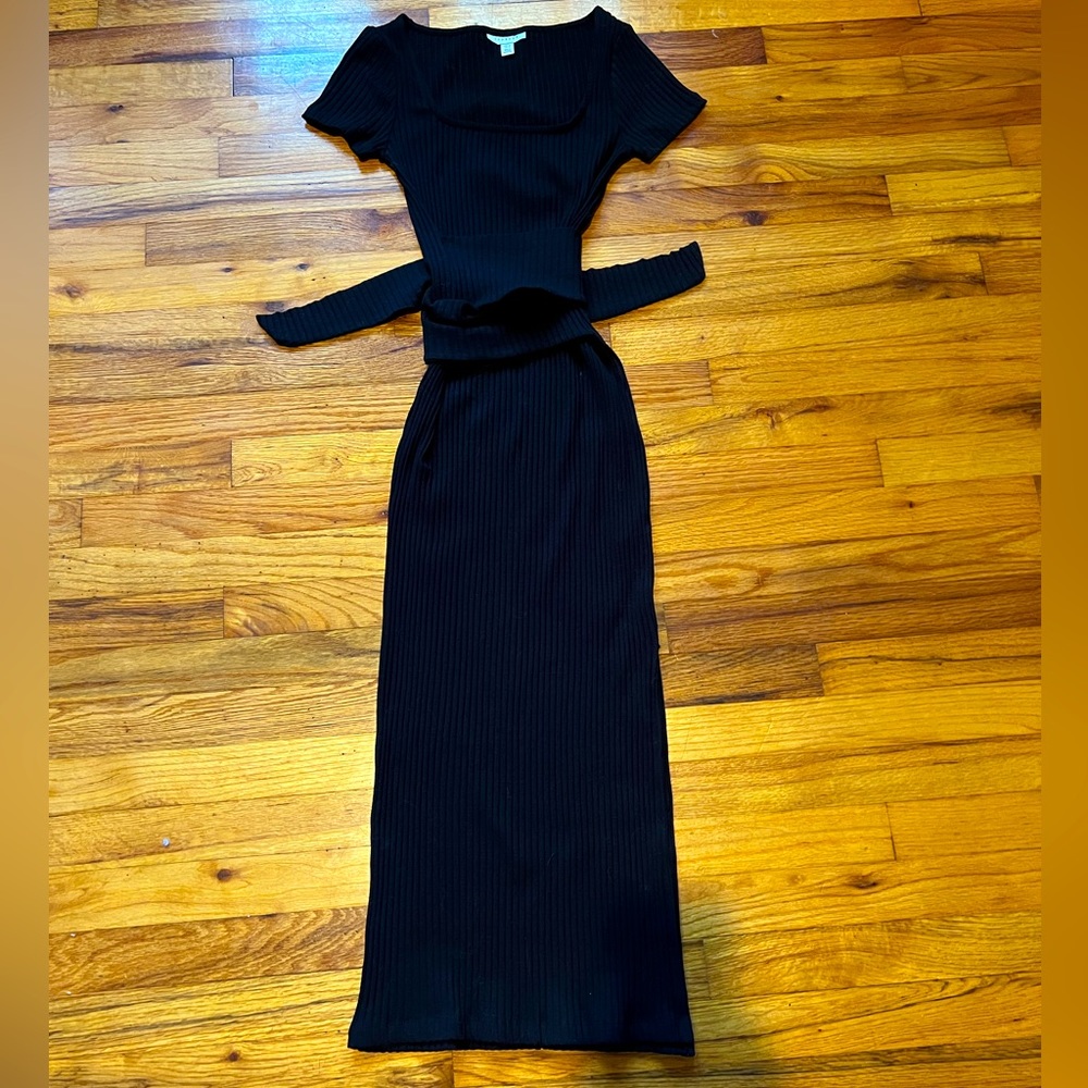 Bodycon wrap sweater dress